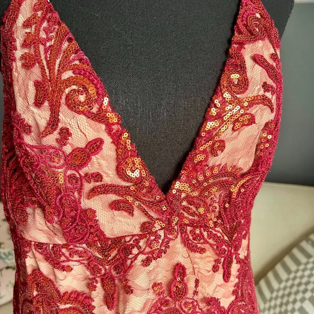 FREE PEOPLE - NIGHT SHIMMERS SEQUIN DRESS - SIZE 6 - Picture 3 of 9